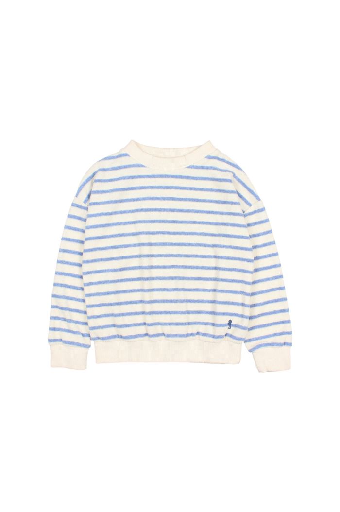 Buho Terry Stripes Sweatshirt Placid Blue_1