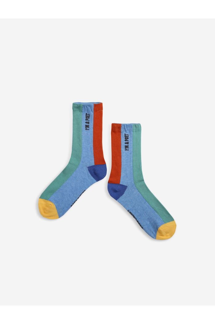 Bobo Choses Colors Stripes blue long socks Multicolor_1