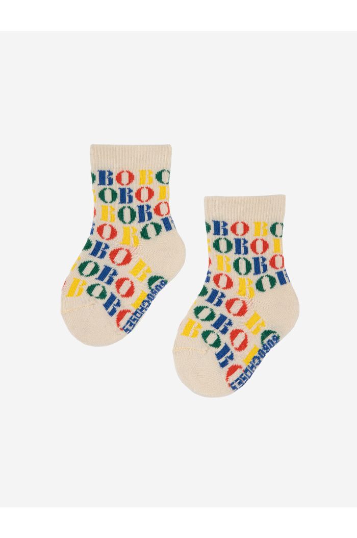 Bobo Choses Bobo all over baby socks Beige_1