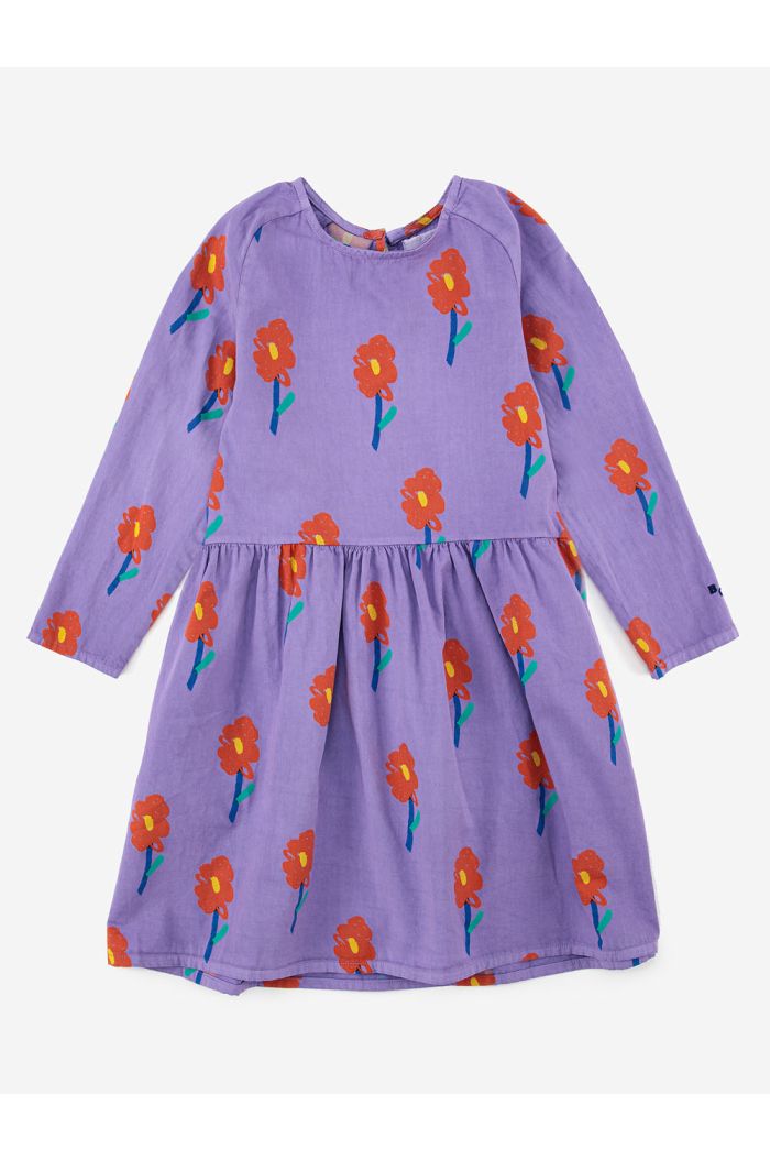 Bobo Choses Flowers all over woven dress Purple_1
