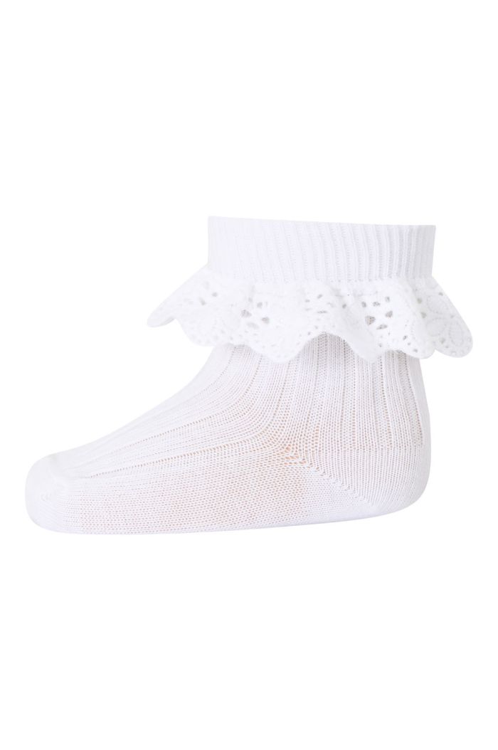 MP Denmark Lisa socks with lace 1 White_1