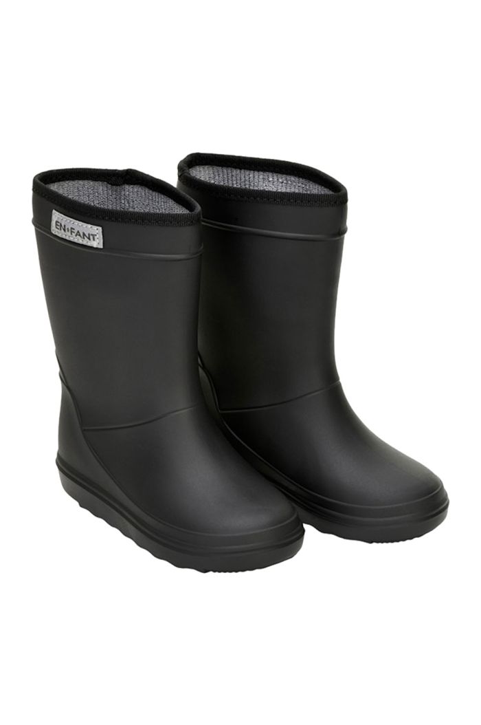 En Fant Rain Boots Solid Black_1