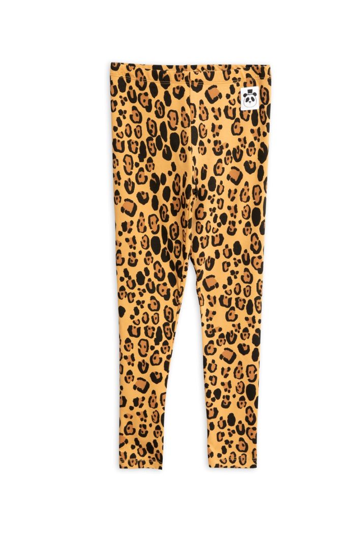 Mini Rodini Basic leopard leggings Beige