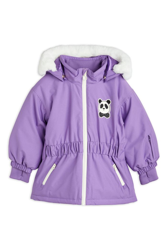 Mini Rodini Panda soft ski jacket Purple_1