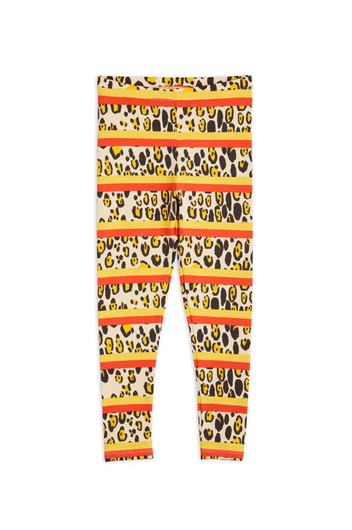 Mini Rodini Leopard stripe allover print leggings Multi_1