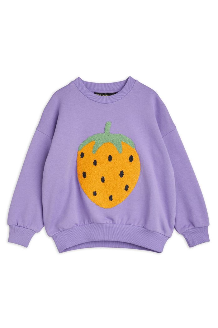 Mini Rodini Strawberries emb sweatshirt Purple_1