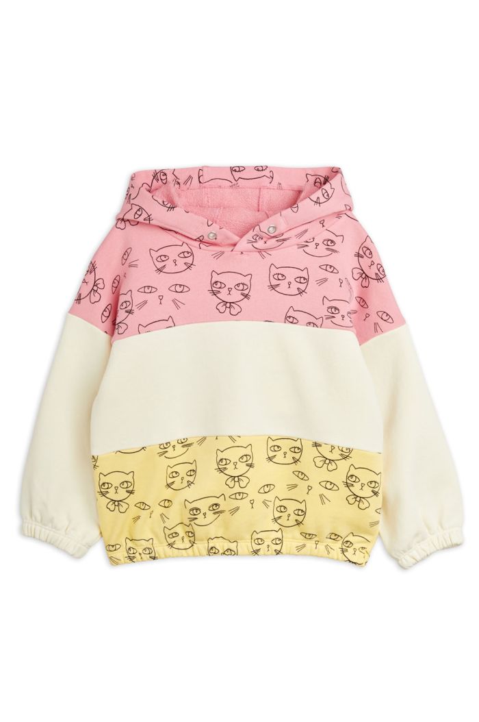 Mini Rodini Cathlethes all-over print hoodie sweat Pink_1