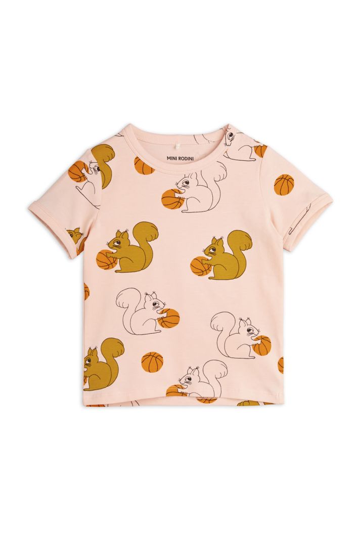 Mini Rodini Squirrels all-over print t-shirt Pink_1