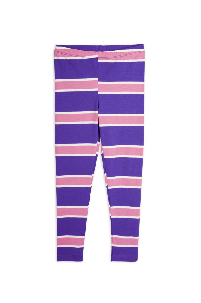 Mini Rodini Stripe leggings Purple_1