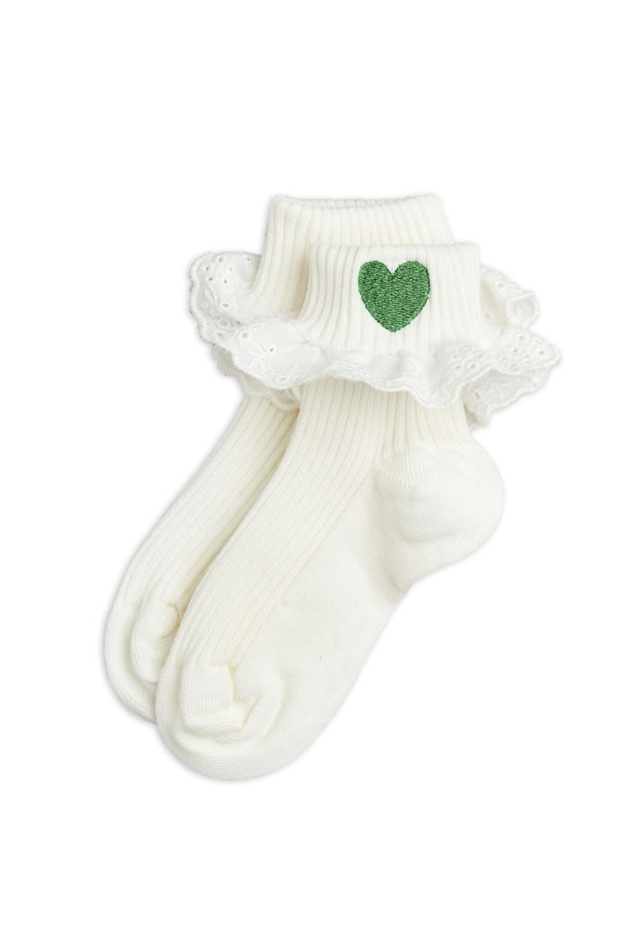 Mini Rodini Hearts lace socks White_1