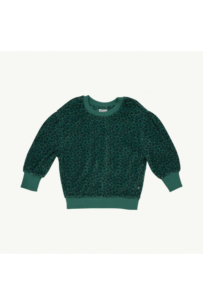 Maed for Mini Badstof Sweater Leafy leopard_1