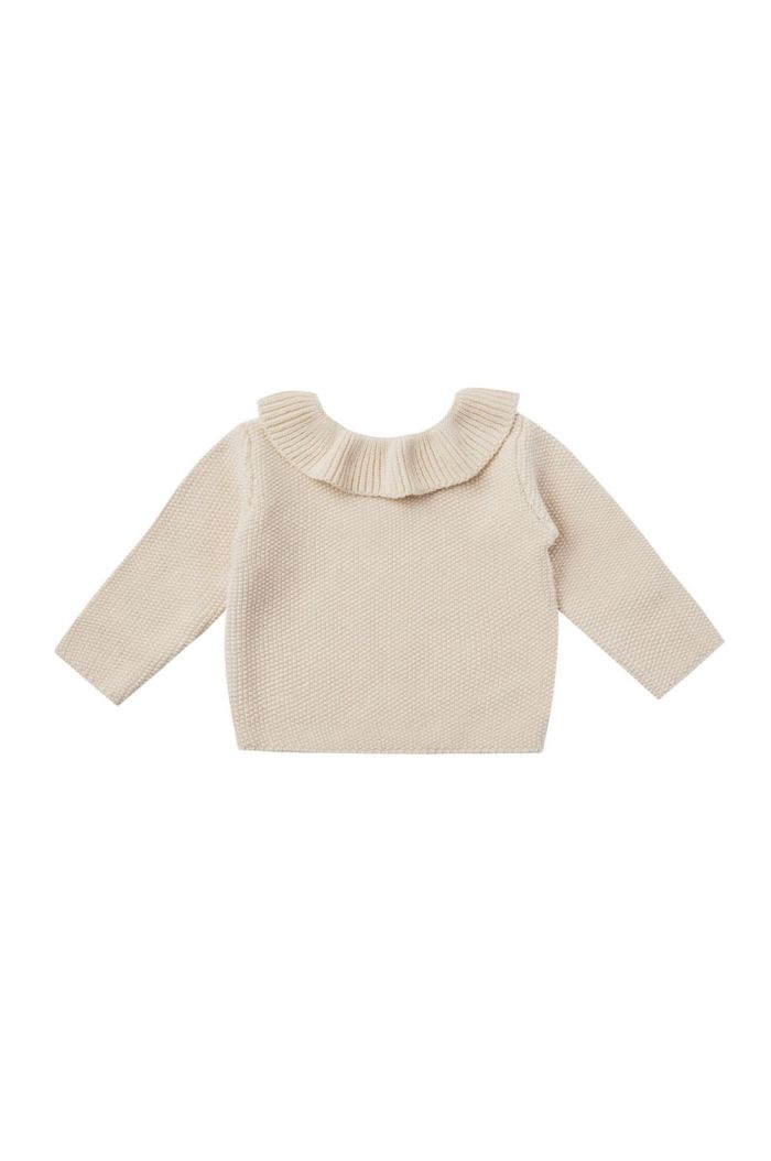 Quincy Mae Ruffle Collar Knit Sweater Natural_1