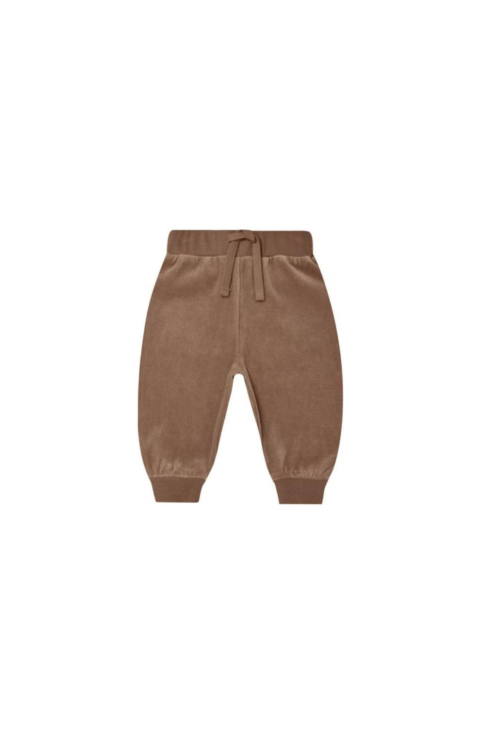Quincy Mae Velour Relaxed Sweatpant Cocoa_1