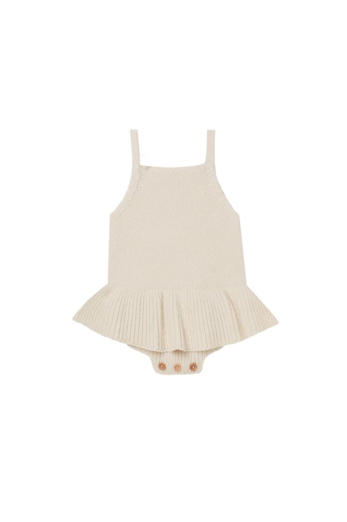 Quincy Mae Knit Ruffle Romper Natural_1