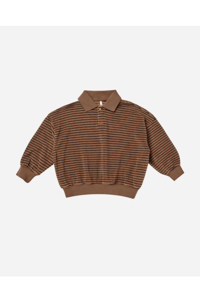 Rylee Cru Collared Sweatshirt Retro Stripe_1