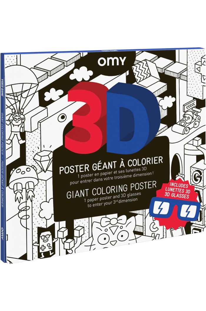 OMY Giant Coloring Poster 3D Video Games