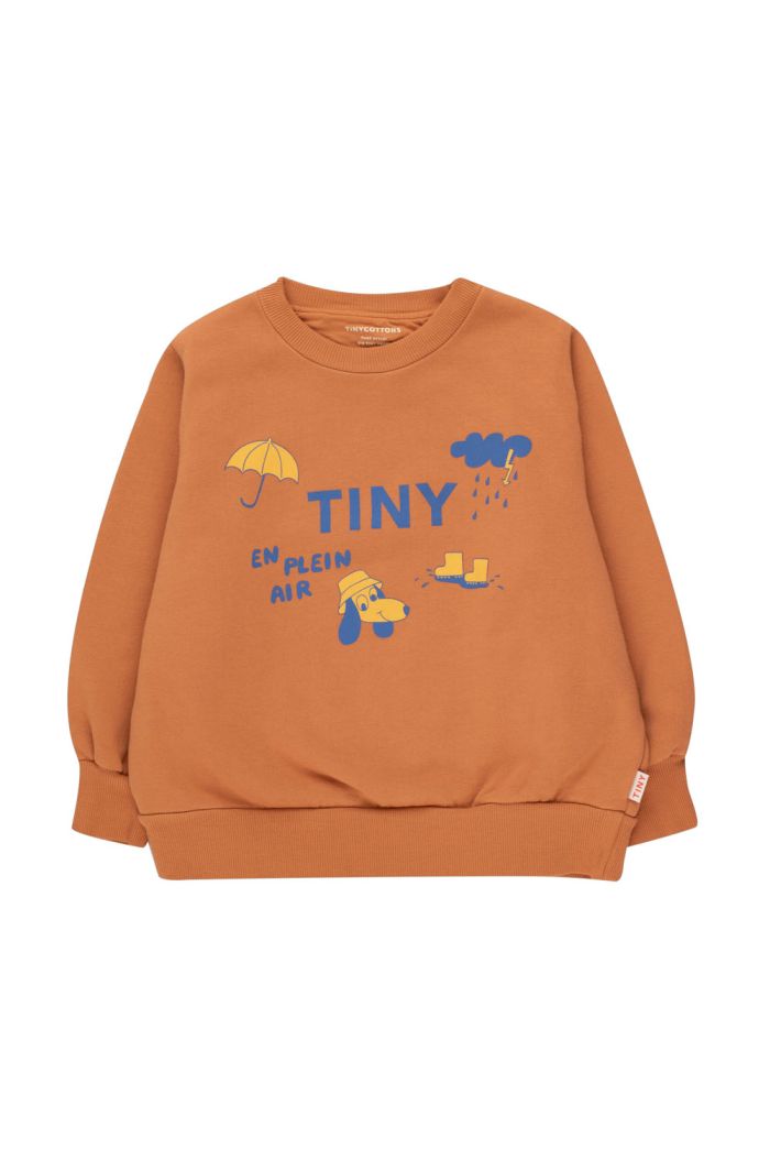 Tinycottons La Pluie Et Tiny Sweatshirt Light Brown/Ultramarine_1