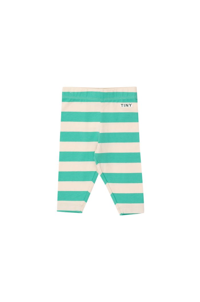 Tinycottons Stripes Baby Pant Light Cream/Emerald_1