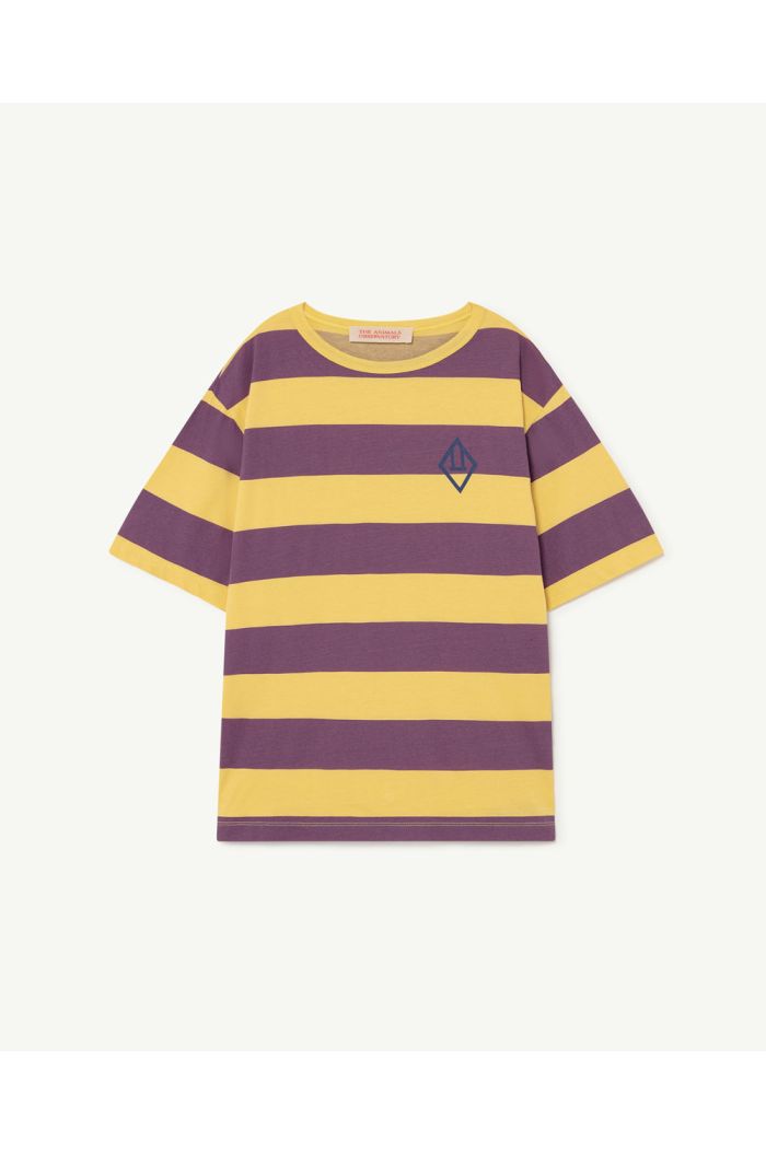 The Animals Observatory Rooster Oversize Kids+ Tee Yellow Stripes_1