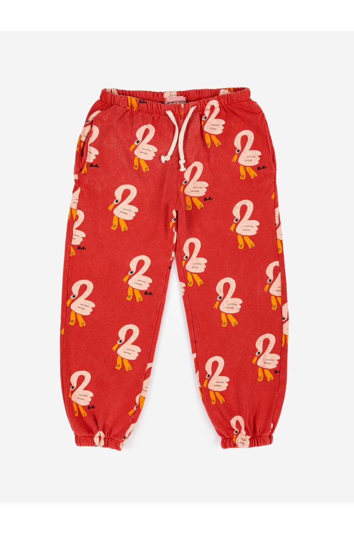 Bobo Choses Pelican all over jogging pants Red_1
