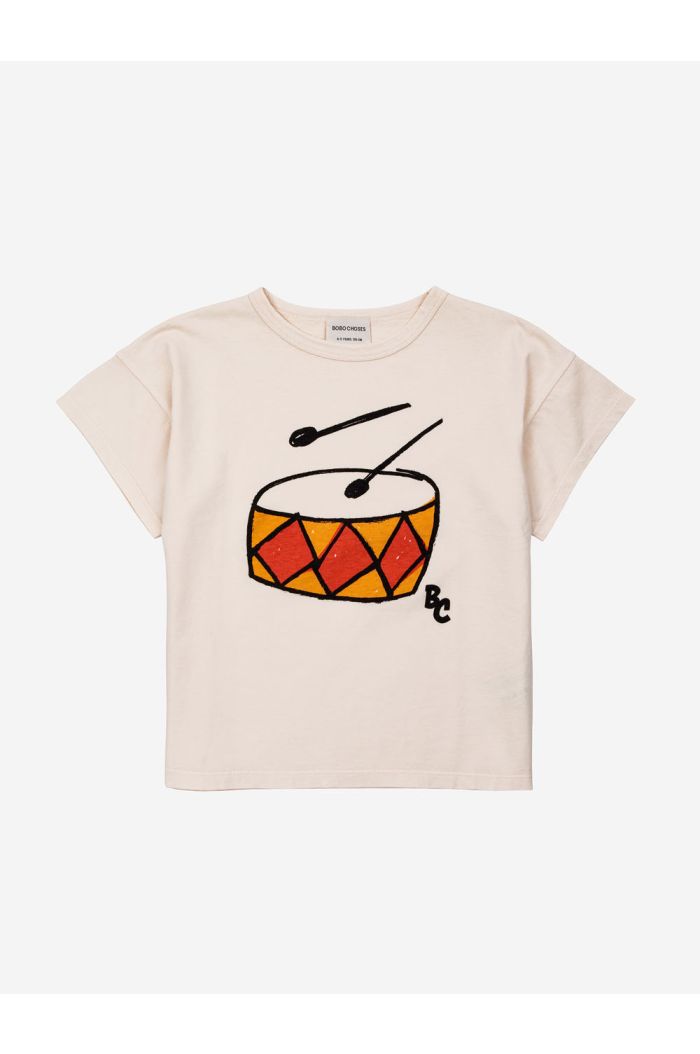 Bobo Choses Play The Drum T-shirt Offwhite_1