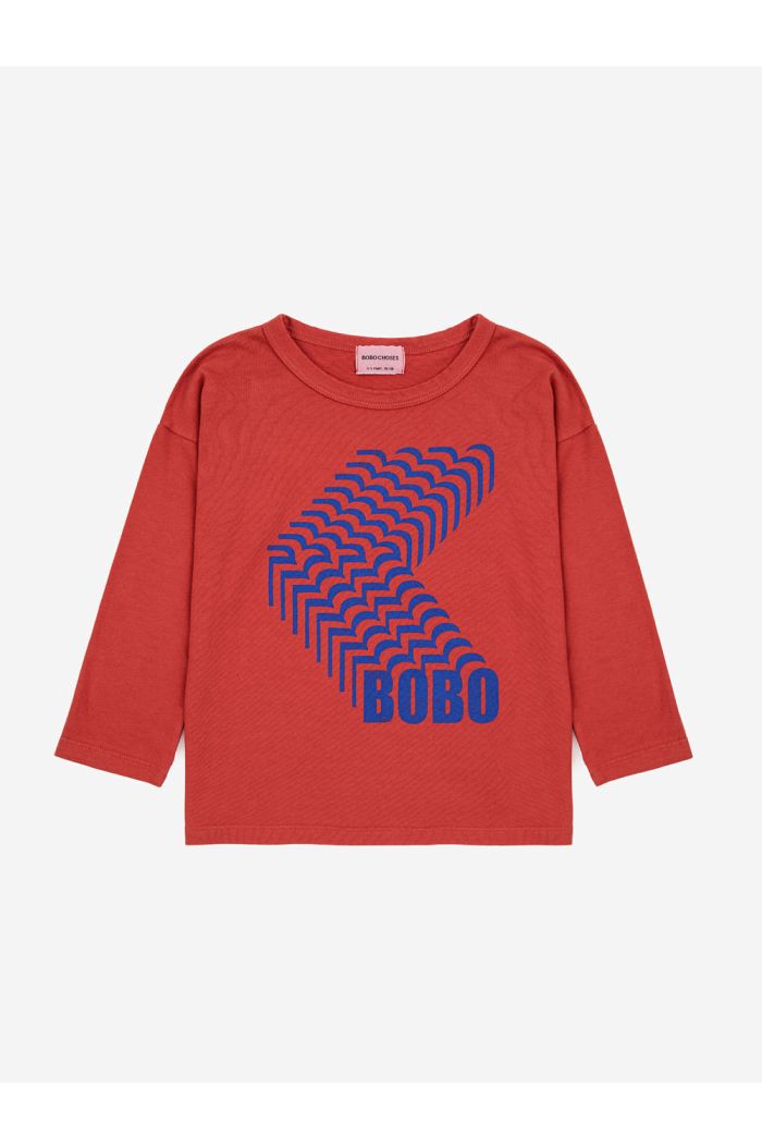 Bobo Choses Bobo Shadow long sleeve T-shirt Burgundy Red_1