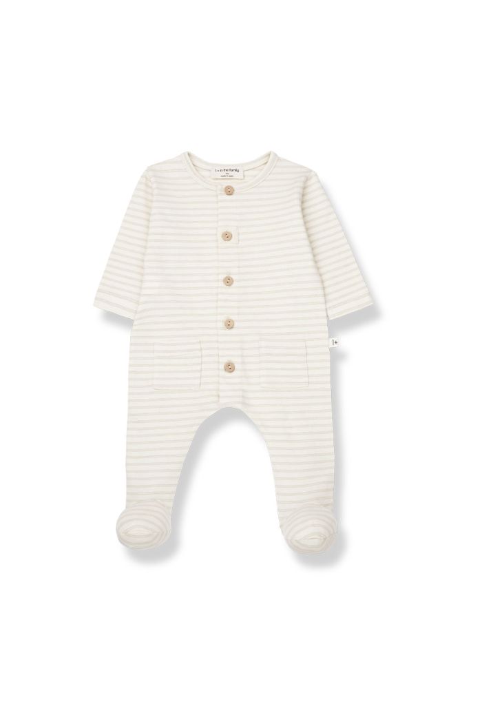 1+ in the family FLORIAN jumpsuit with feet Beige_1