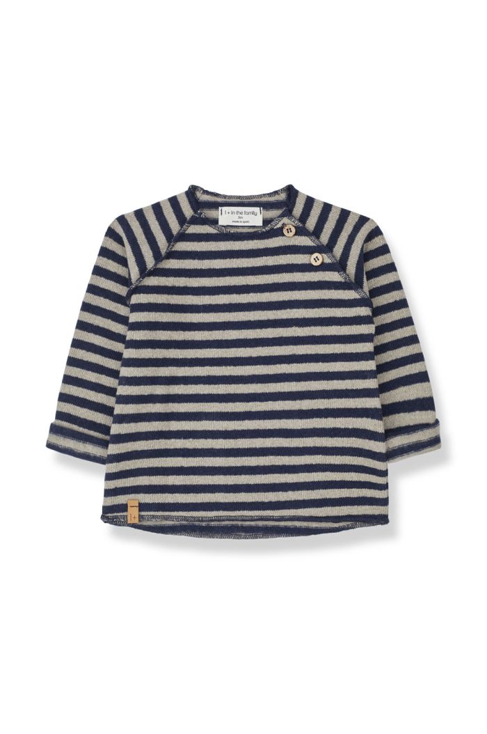 One in the family ALEX sweater Navy-Taupe_1