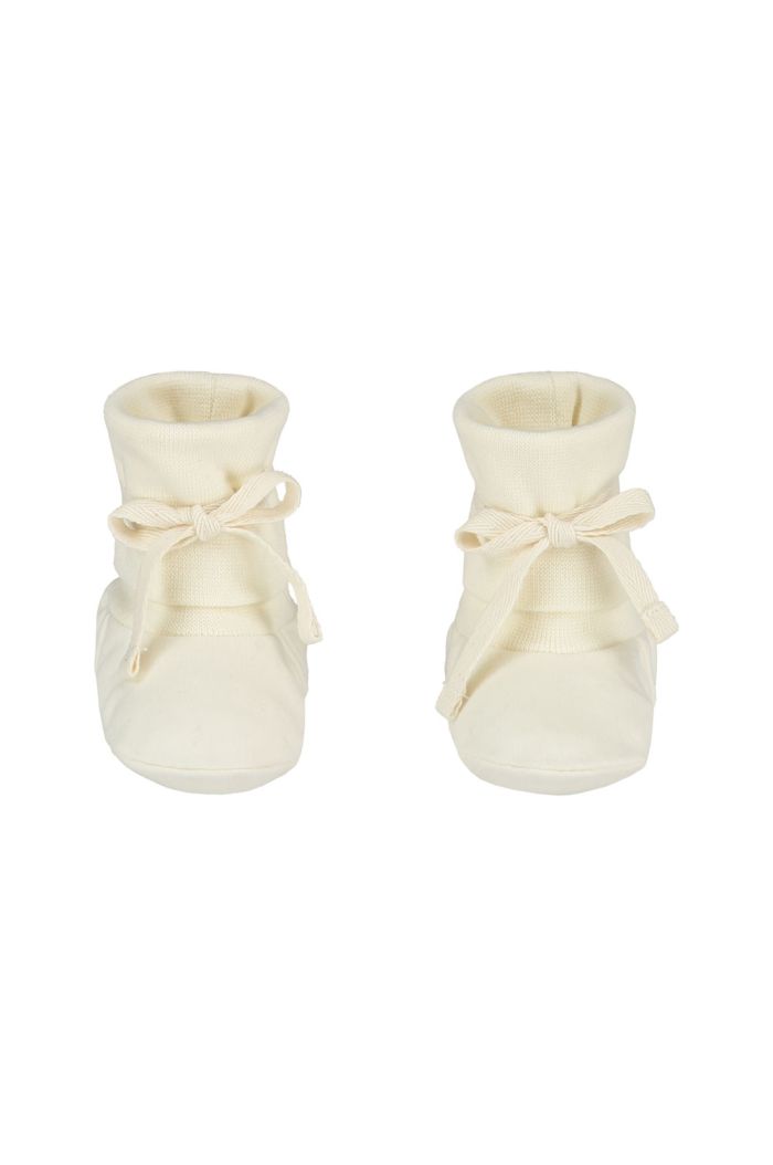 Gray Label Baby Ribbed Booties Cream_1