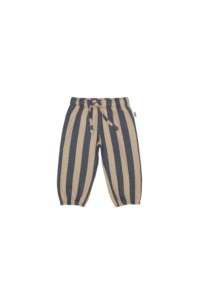 House Of Jamie Baby Relaxed Pants Blue & Sesame Stripes_1