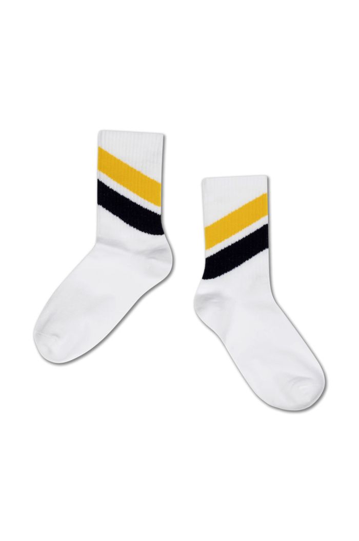 Repose AMS Sporty Socks Crisp White Stripe_1