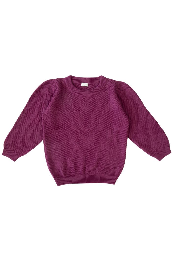 Petit Blush Knit Jumper Ballon Sleeve Purple_1
