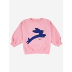 Bobo Choses Jumping Hare sweatshirt Salmon Pink