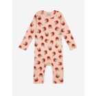 Bobo Choses Hermit Crab all over overall Baby Light Pink