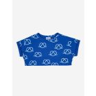 Bobo Choses Sail Rope all over cropped sweatshirt Blue