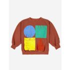 Bobo Choses Geometric Color Block sweatshirt Brown