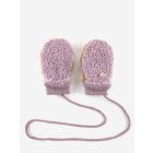 Bobo Choses Baby lavander sheepskin gloves Color Block Pink