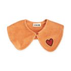 CarlijnQ Basics - collar set with heart embroidery Orange